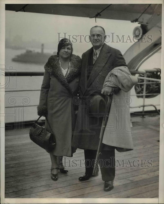 1932 Press Photo of Mr. & Mrs. A.P. Fahnestock. - Historic Images