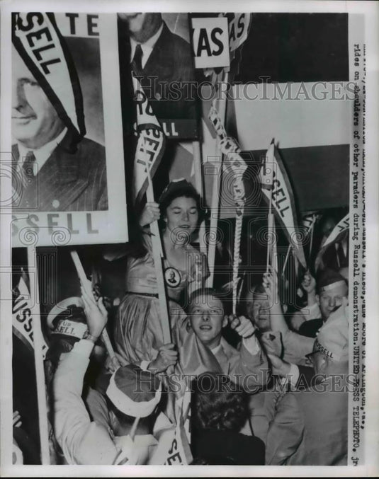 1938 Press Photo Russell Demonstration - nee38182 - Historic Images
