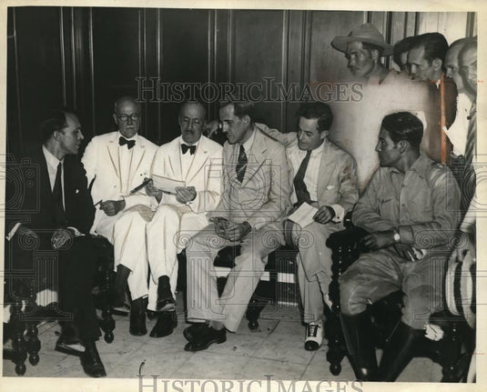 1933 Press Photo Cuban Government Officials Porfirio Franco Guillermo Portilla - Historic Images