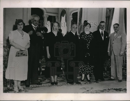 1936 Press Photo Saavedra Lama of Argentina Wins Nobel Prize Dr Macedo Soares - Historic Images