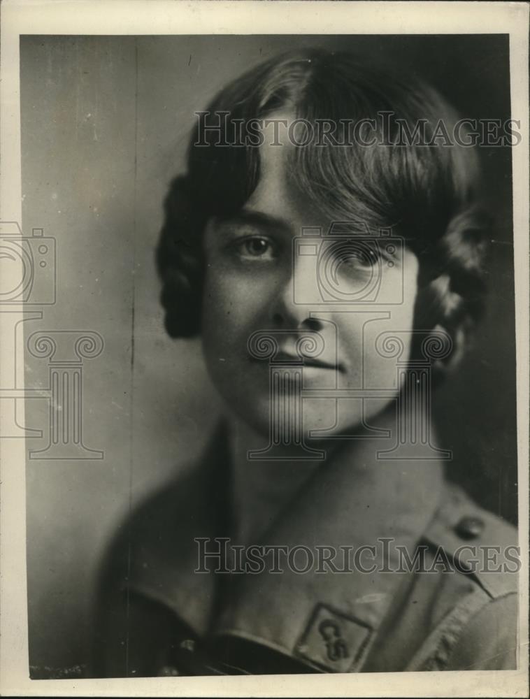 1929 Press Photo Girl Scout Miriam Strout, San Diego - nee33130 - Historic Images