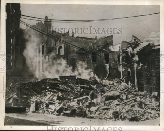 1943 Press Photo Piazza San Carlo in Milan after Raid - nee27556 - Historic Images