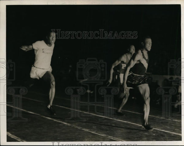 1948 Press Photo K of C track meet Billy Mathis wins 45 yard dash - ne ...