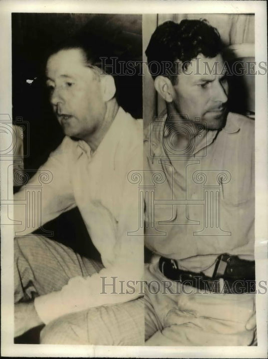 1939 Press Photo Jack Russell Murderer & Kidnapper Caught Near Ozark Arkansas - Historic Images