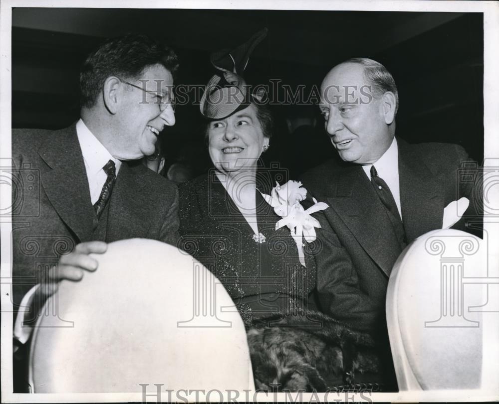 1944 Press Photo Democratic National Committee Mayor Kelley, Chicago & Rep Norto - Historic Images
