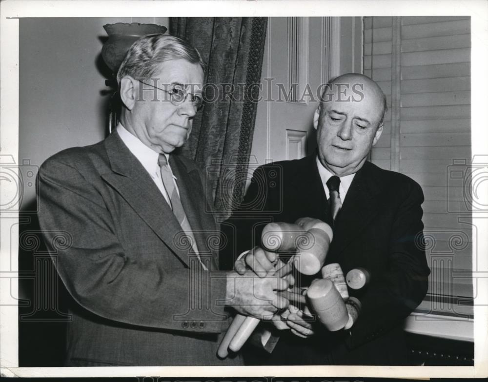 1943 Press Photo House Speakers San Rayburn &amp; Arthur E Cook Supervising Engineer - Historic Images