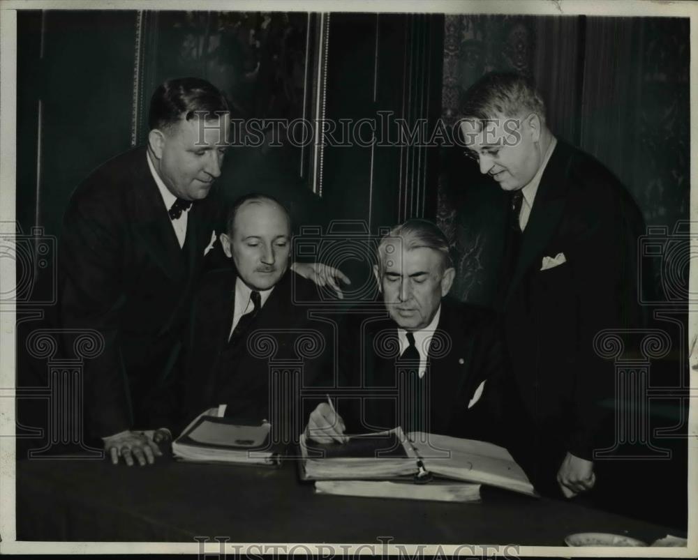 1938 Press Photo William McGraw, Edward Proctor, Gary Landis, Seth Cole - Historic Images