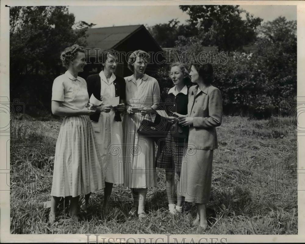 1951 Press Photo Mrs. Gillbert Humphrey, Mrs. Robert Elements, Mrs. David Manuel - Historic Images