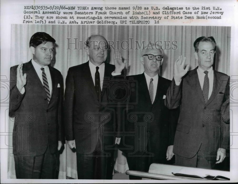 1966 Press Photo Frank Church named US delegates to 21st U.N. gen. assembly - Historic Images