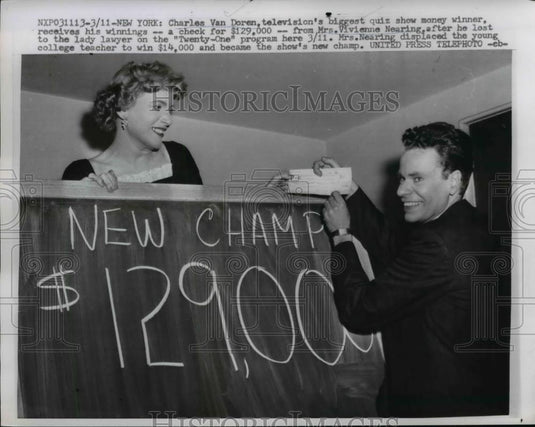 1957 Press Photo Charles van Doren, TV's biggest quiz show money winner - Historic Images