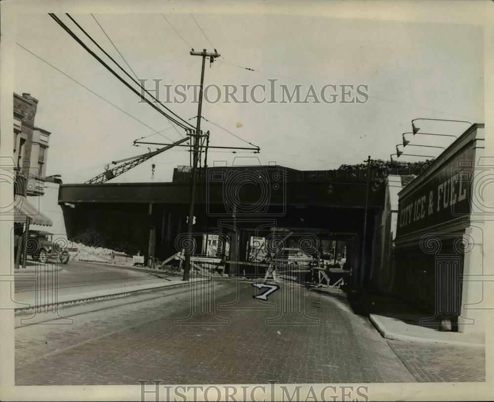 1929 Press Photo The Rapid Transit Bridge in Superior, West of Euclid - Historic Images