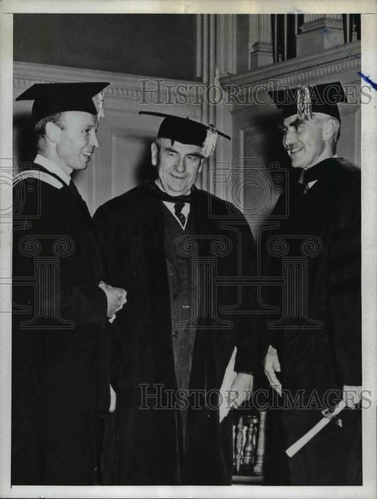 1942 Press Photo Everett Case, Chief Justice Harlan Fiske & Ambassador Grew - Historic Images