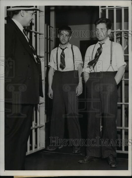 1942 Press Photo J. Krejer & I.Krejer accussed killing a motorist in Kansas - Historic Images