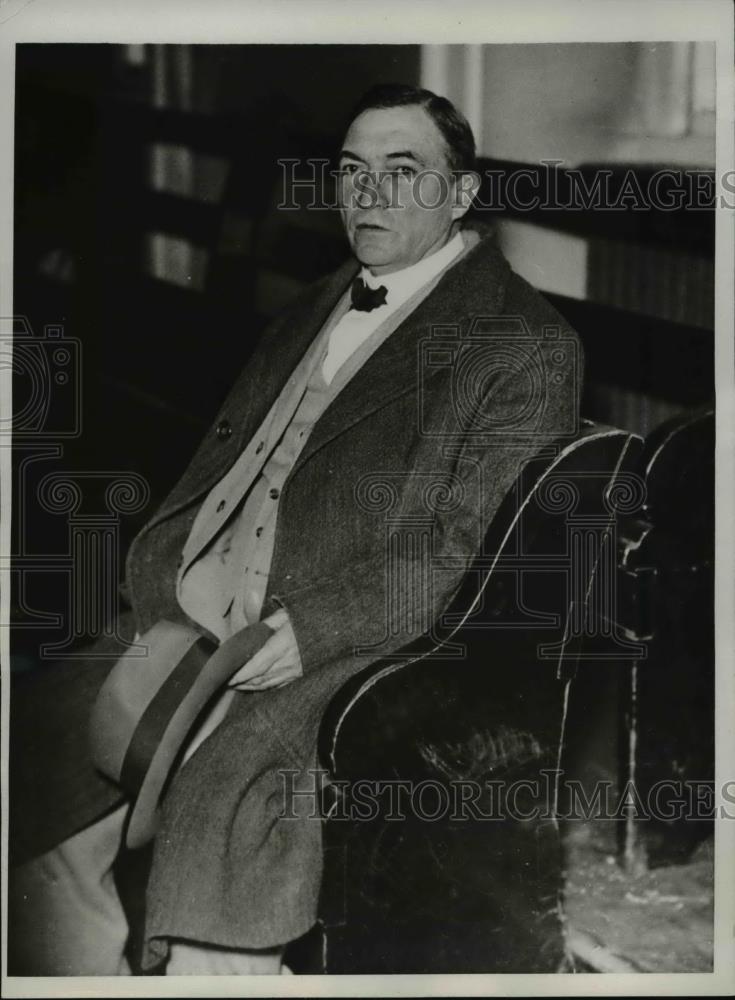 1933 Press Photo Horace Roberts, Sr. at Reopening of Investigation - nee29182 - Historic Images