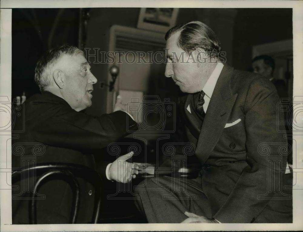 1939 Press Photo Senator Wallace White Jr and Claude Pepper at Senate ...