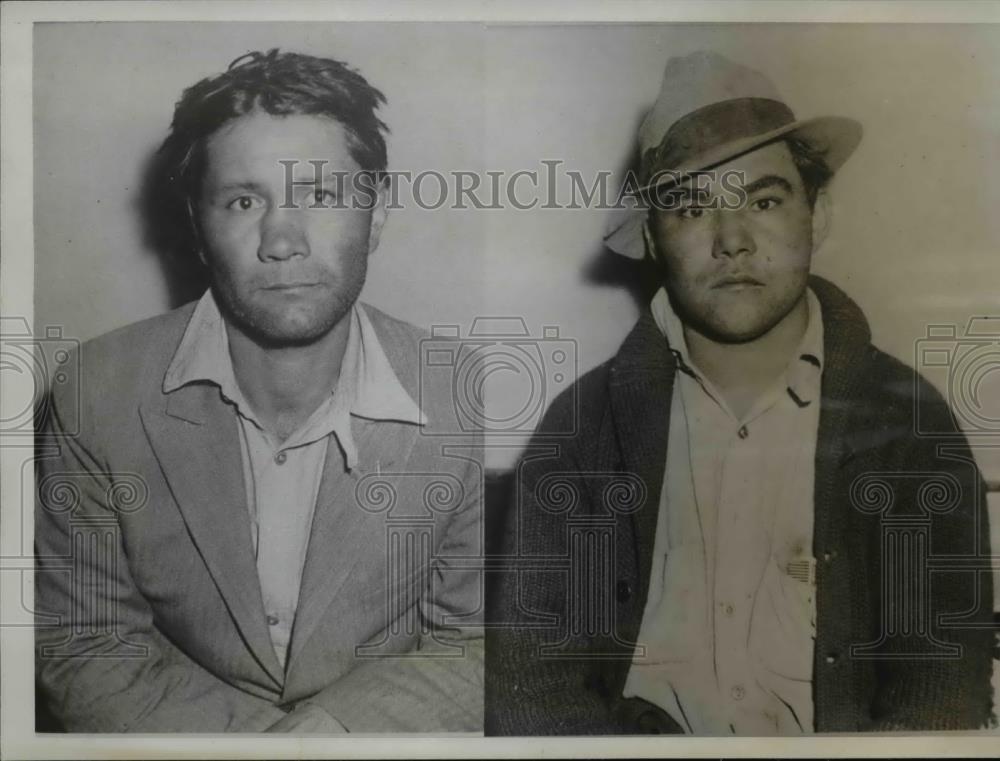 1934 Press Photo Louis and John Pacheco,arrested for murder at a lonely ranch - Historic Images