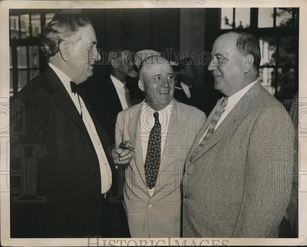 1936 Press Photo Sen.Tom Connolly,Rep.Sam Rayburn and Sen,Champ Clark - Historic Images