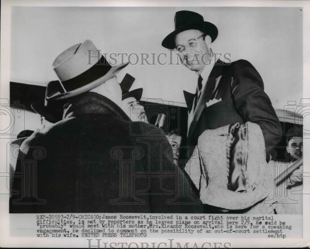 1954 Press Photo Chicago James Roosevelt involved in court fight - Historic Images