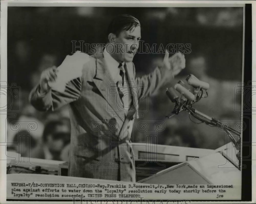 1952 Press Photo Convention Hall Chicago- Rep Franklin D Roosevelt Jr. - Historic Images