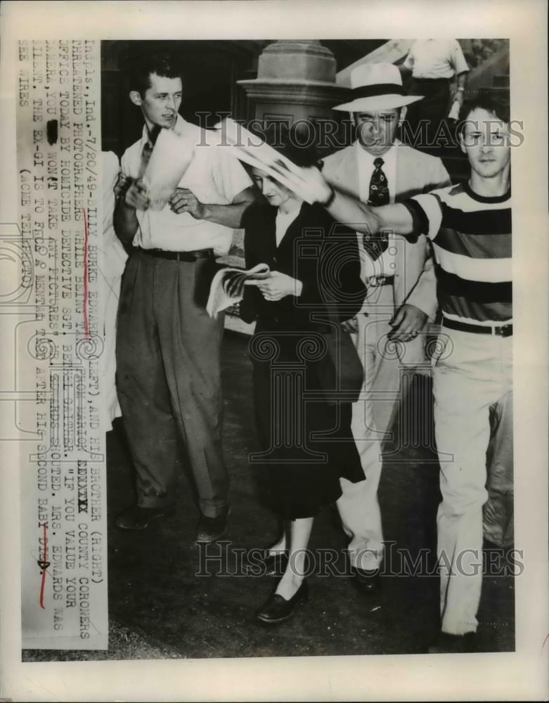 1949 Press Photo Billy Burke  Edward  with his brother - Historic Images