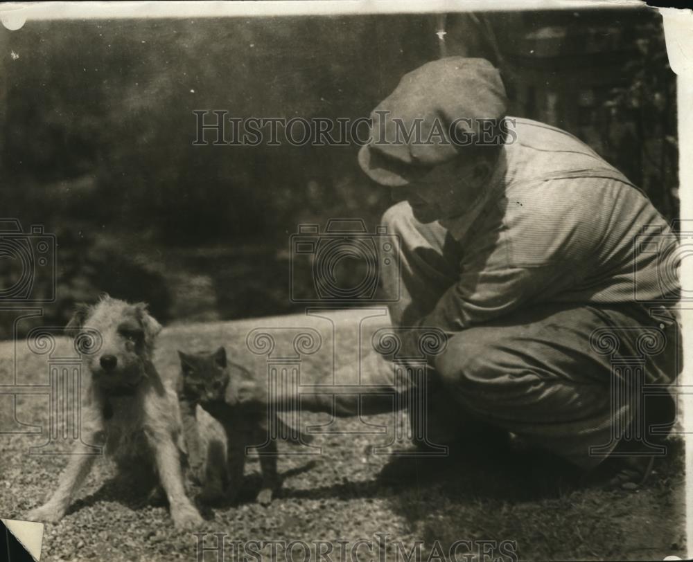 1925 Press Photo Marico Dawes Dog and Kitten-Hell Maria and Kitty Meow - Historic Images