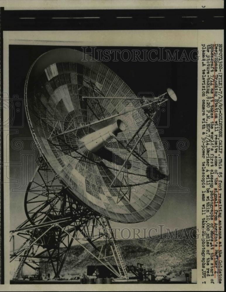 1965 Press Photo The 85 foot receiving  antenna - Historic Images