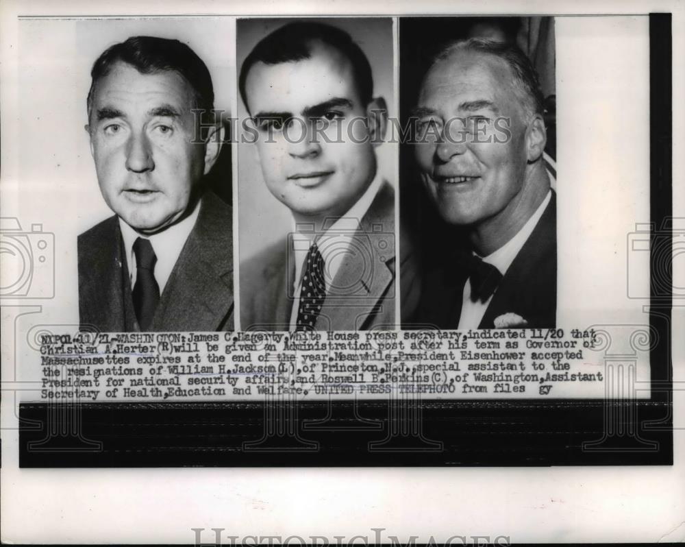 1956 Press Photo Washington James C Hagerty, White House Press Sectretary - Historic Images