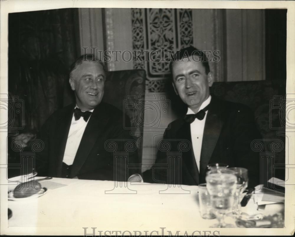 1934 Press Photo Pres Roosevelt and William Murphy Jr - Historic Images