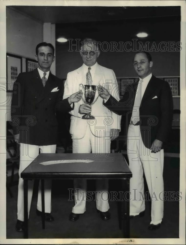 1933 Press Photo of the Worlds Fair Bridge Champions. - Historic Images