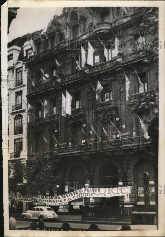 1951 Press Photo Buenos Aires Argentina Building Newspaper La Prensa - Historic Images