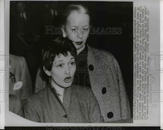 1955 Press Photo Mrs.Lola DeWitt Stewart,unemployed actress,confessed murder - Historic Images