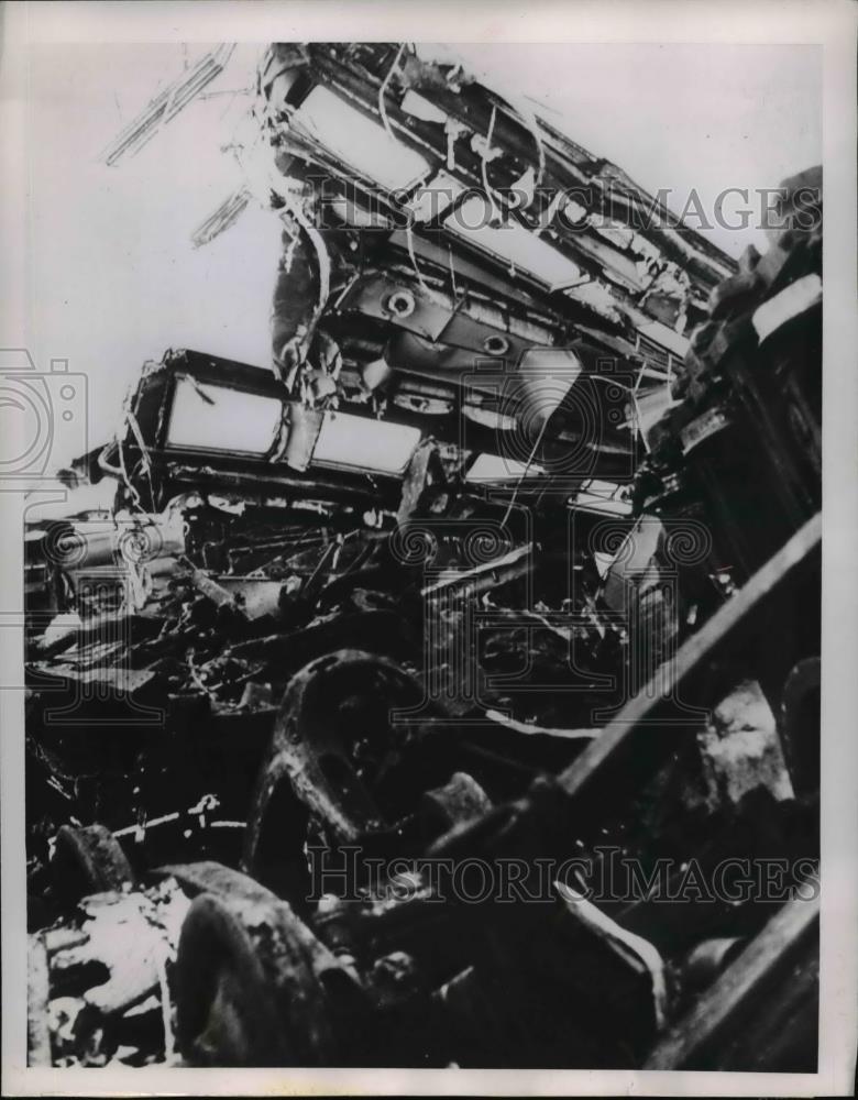 1951 Press Photo Evanston Wyoming Los Angeles Observation Cab Destroyed - Historic Images