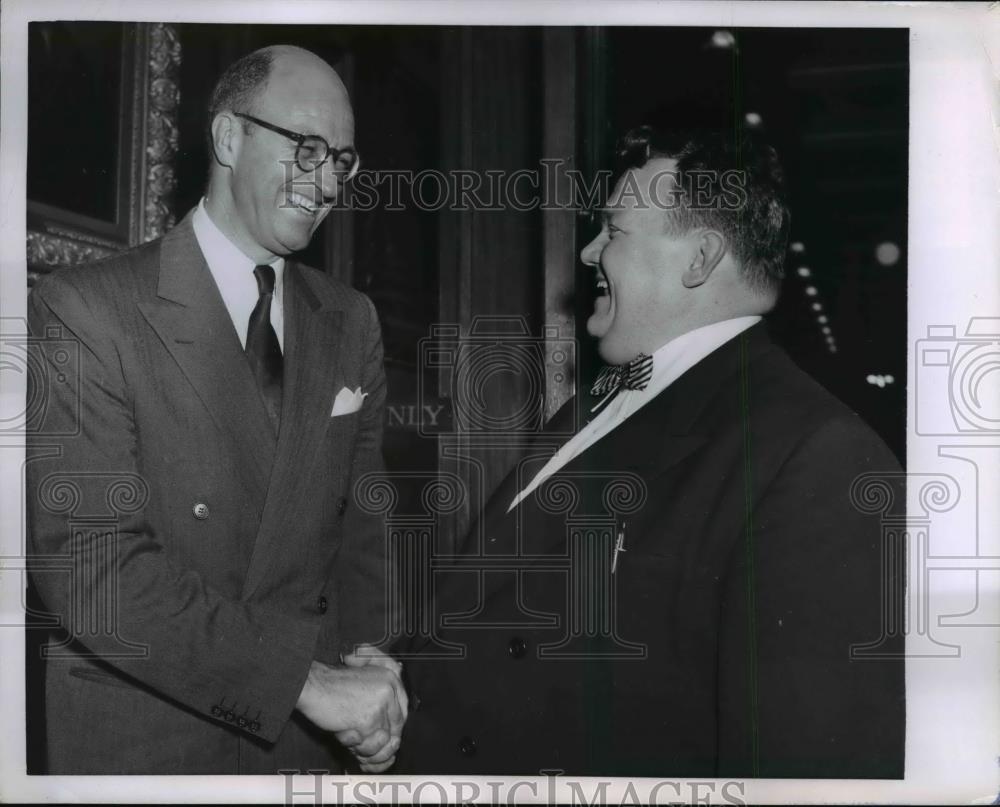 1955 Press Photo Washington James Roosevelt, California Democrat, James Tumulty. - Historic Images