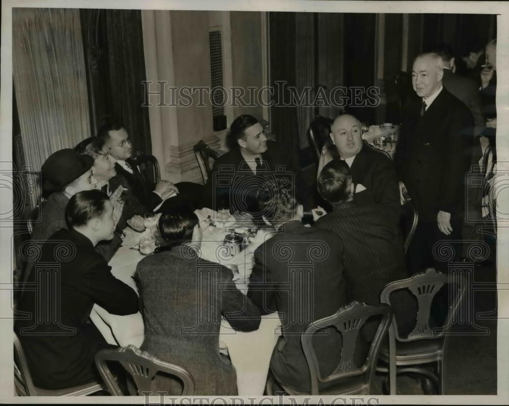 1939 Press Photo Christopher Sullivan &amp; James A Farley at Breakfast Meeting - Historic Images