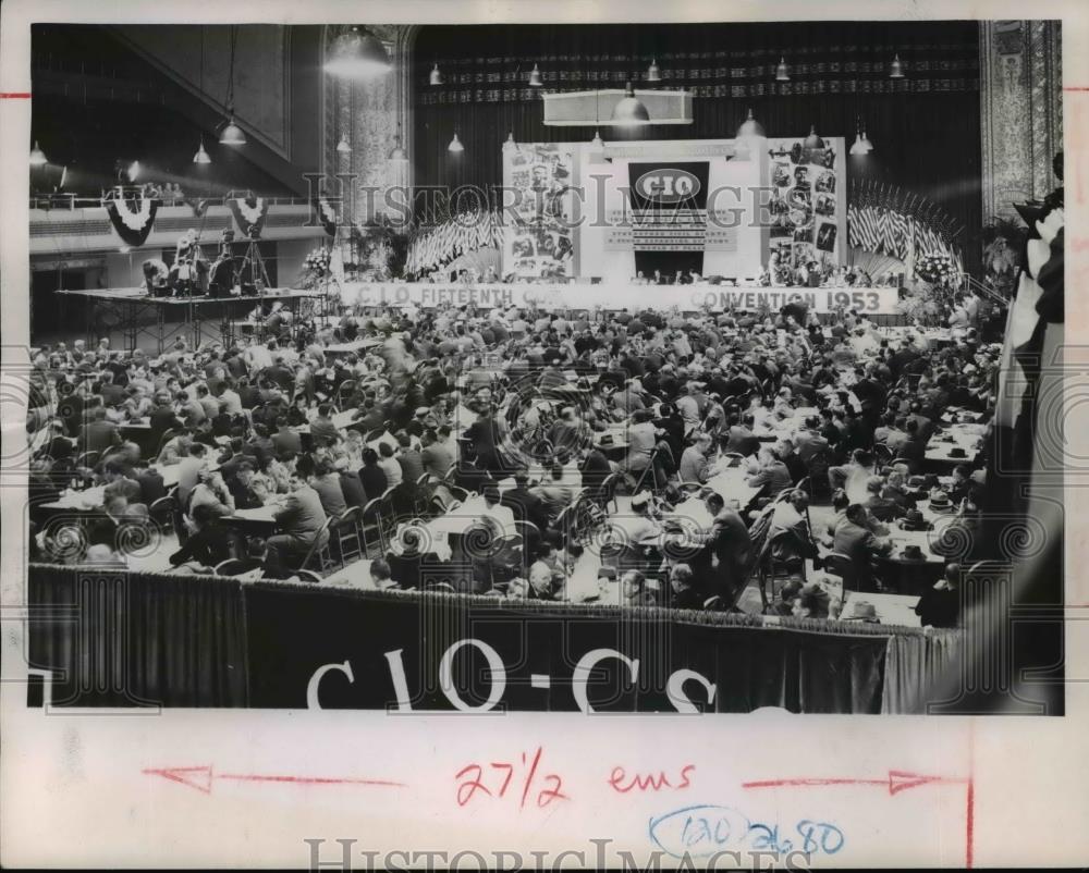 1953 Press Photo CIO Convention in Cleveland - Historic Images