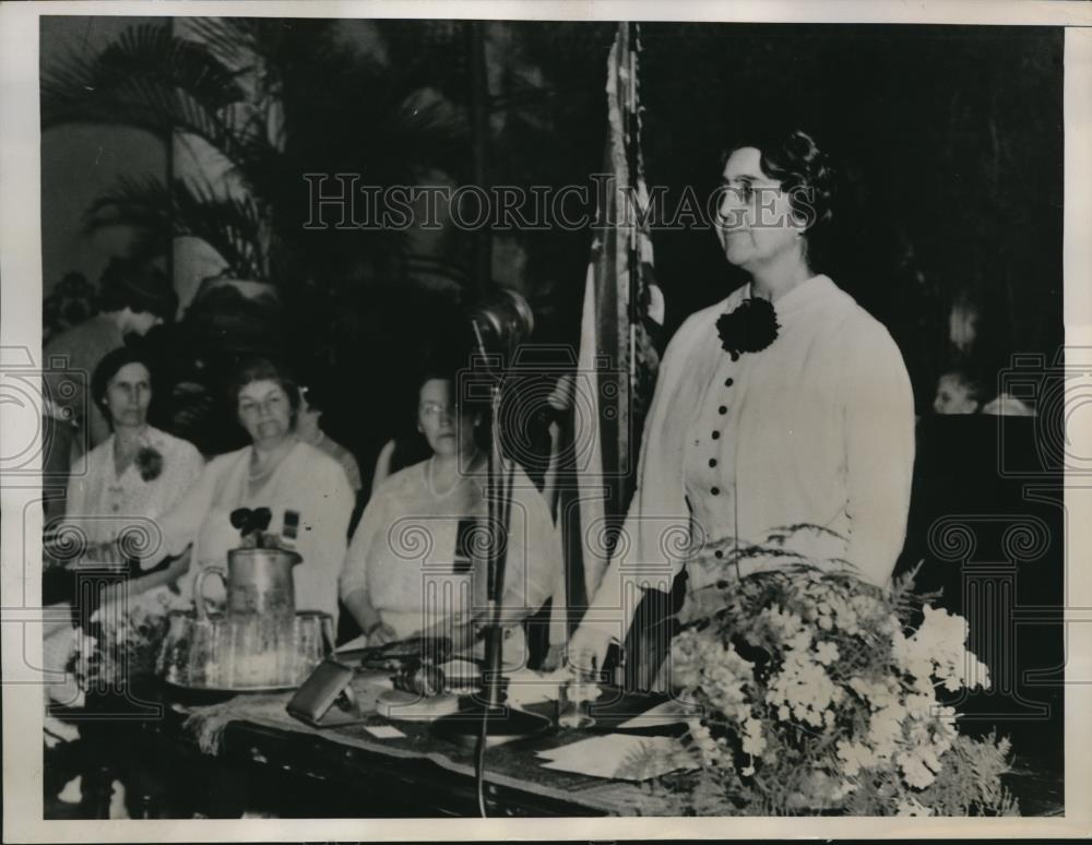 1936 Press Photo Mrs Roberta Campbell Lawson President Federation Women's Clubs - Historic Images