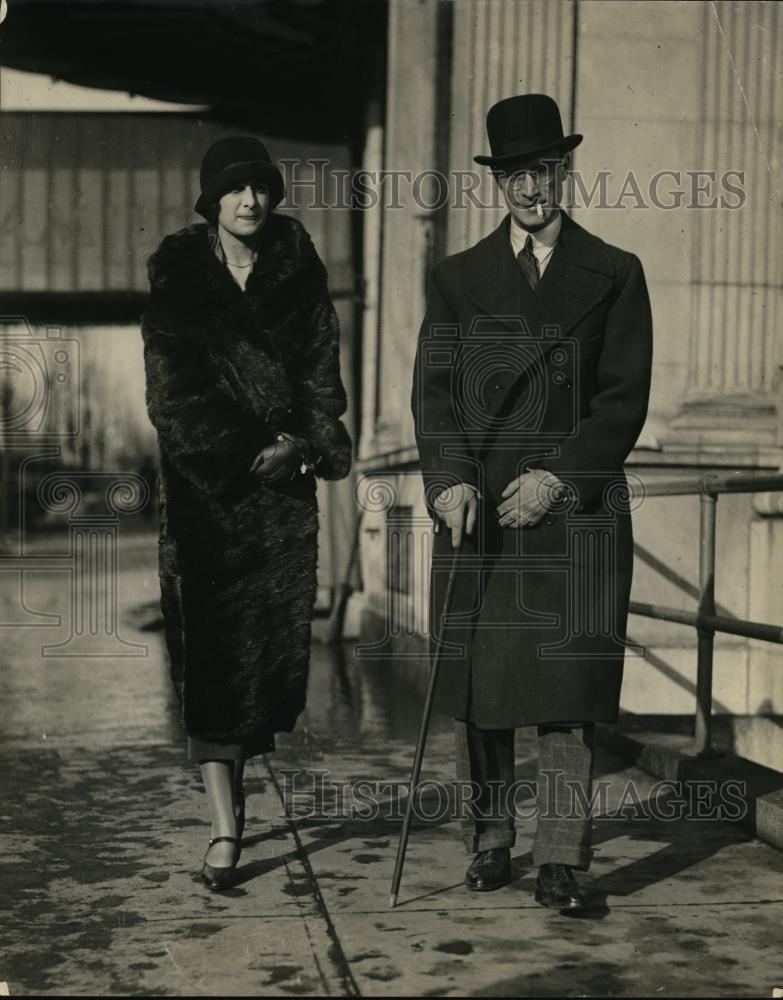 1925 Press Photo 2nd asst Sec of Italian Embassy Luciano Mascia &amp; wife in DC - Historic Images