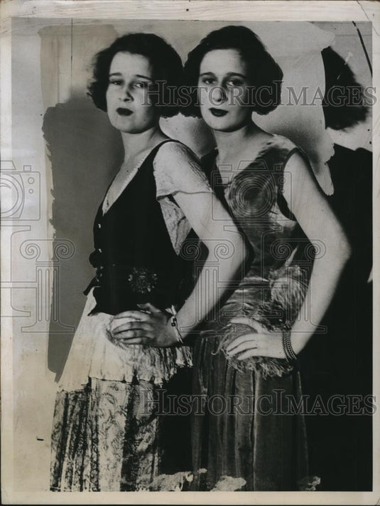 1934 Press Photo Lady Furness & sister Mrs Gloria Vanderbilt - Historic Images