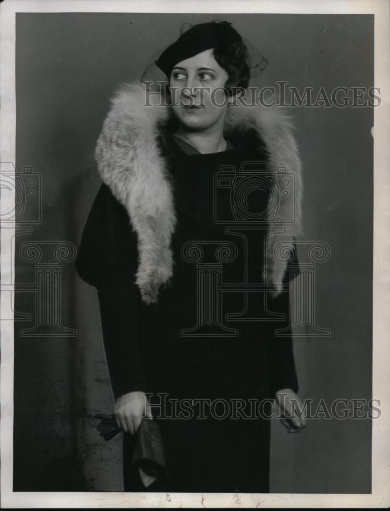 1934 Press Photo Mrs Frank Weinman Jewish Center Sisterhood - Historic Images