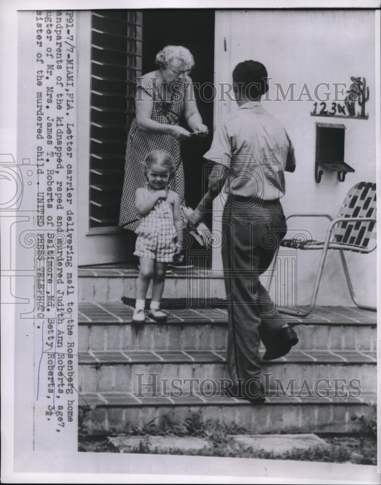 1954 Press Photo Miami, FL Judith Ann Roberts, Betty Roberts - Historic Images