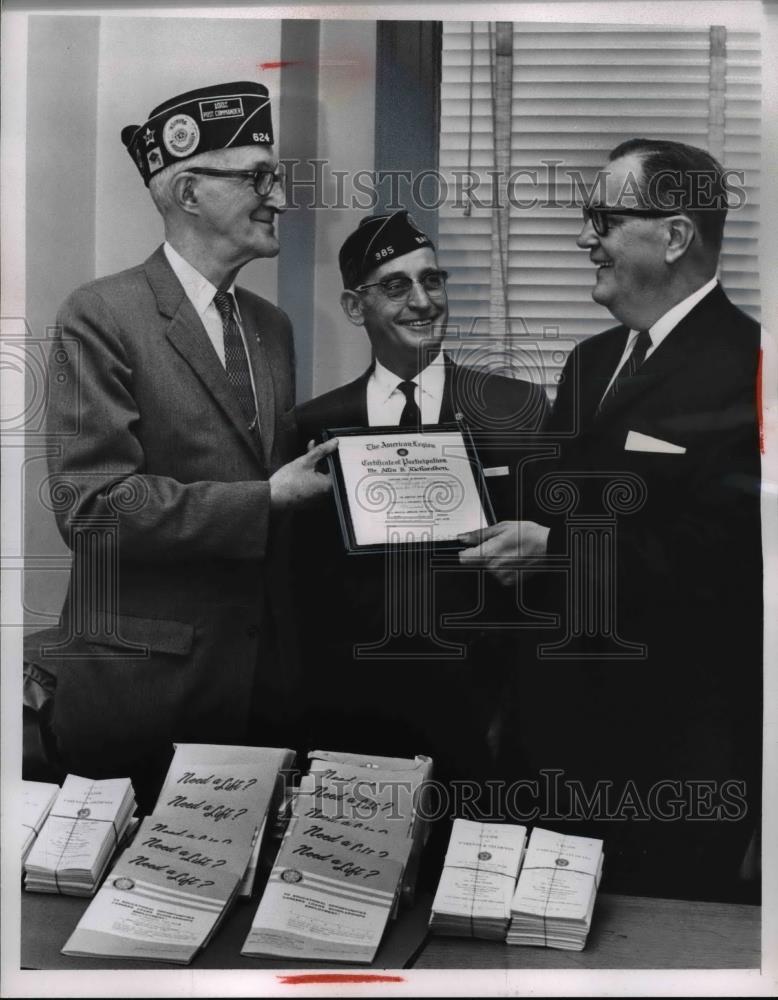 1967 Press Photo American legion William Trenner, Earl Graske, Allen Richards - Historic Images