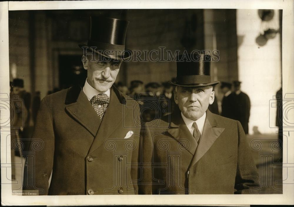 1927 Press Photo Canada Gov Gen Willingdon & US Sec of State Kellogg in DC - Historic Images
