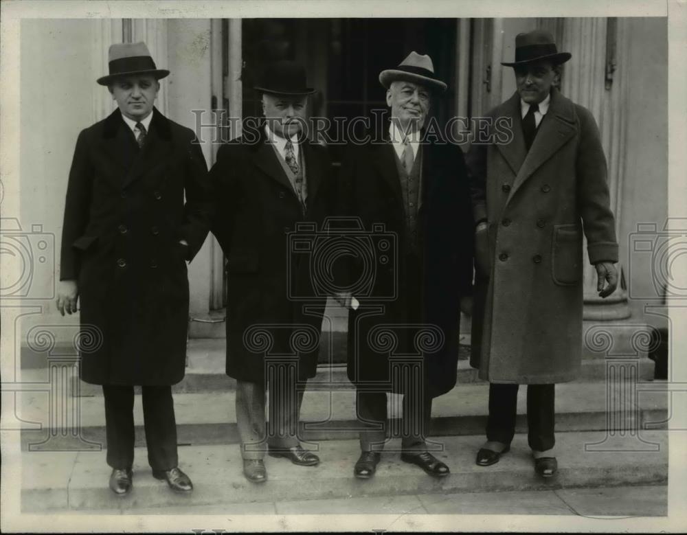 1928 Press Photo Congressman Loring Black, David J. O&#39;Connell, Thomas Cullen - Historic Images