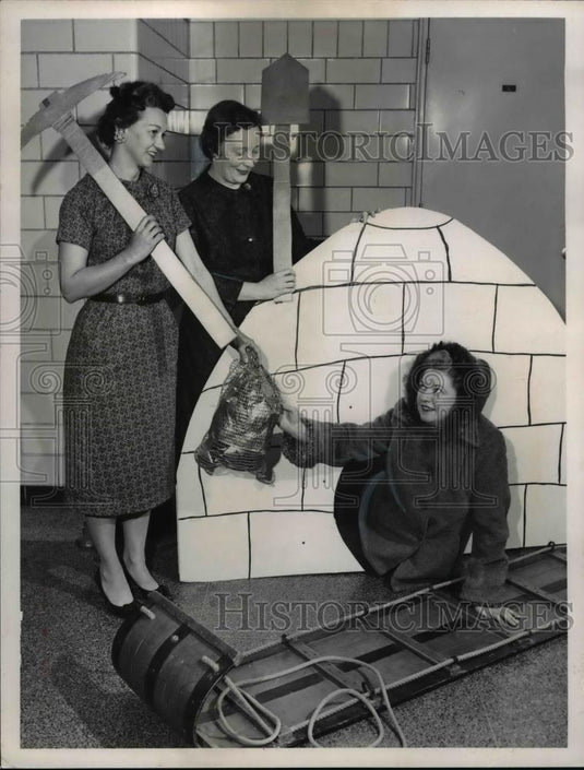 1960 Press Photo Mrs Charles Novicky, Mrs William Rush, Mrs Robert Gibbons - Historic Images