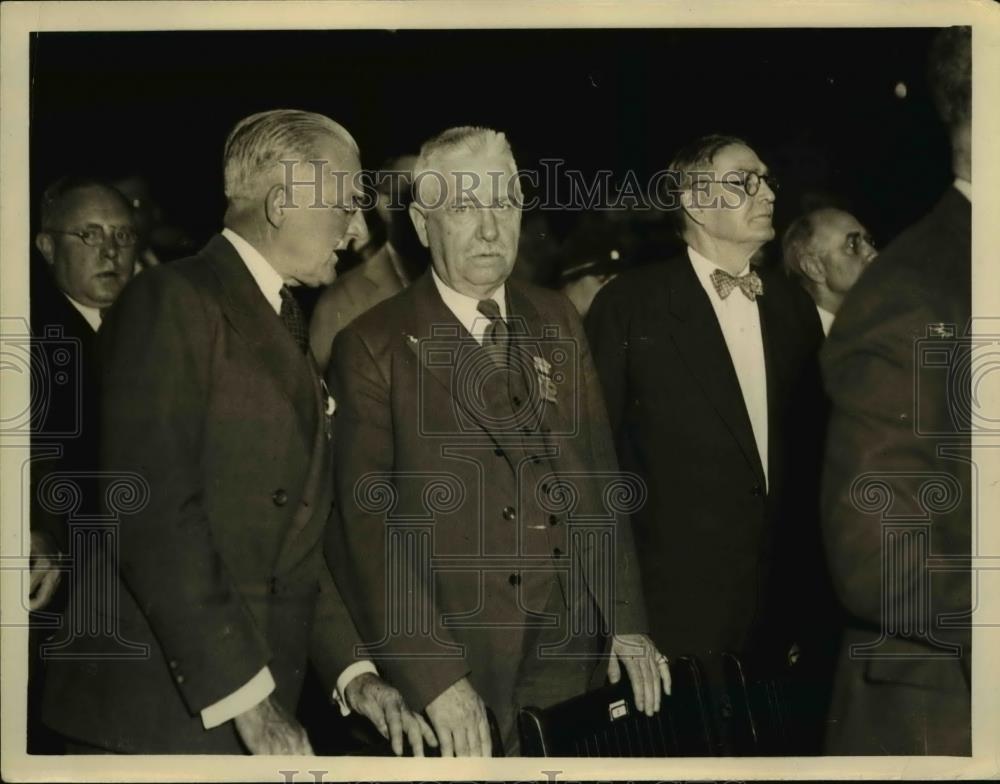 1932 Press Photo GOP Convention, Frank Gannett, Joe Ginnes, T. O'Conner - Historic Images