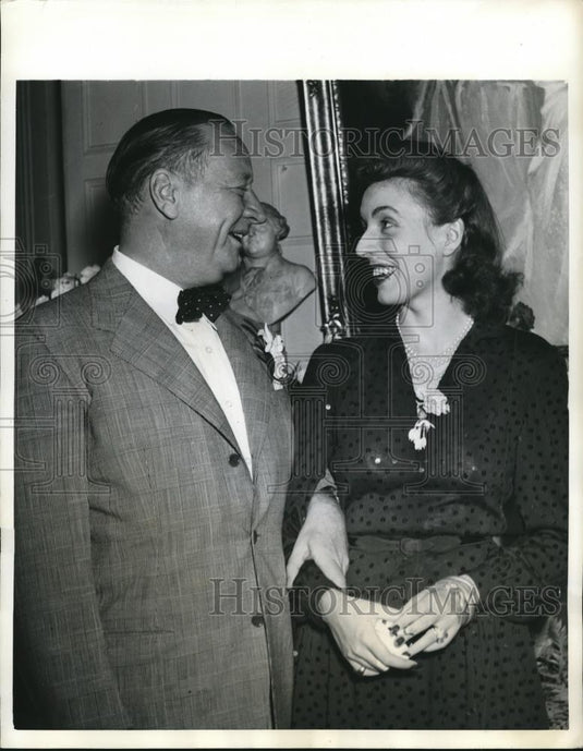 1941 Press Photo Wash DC Robert Rice Reynolds & bride nee Evalyn McLean - Historic Images