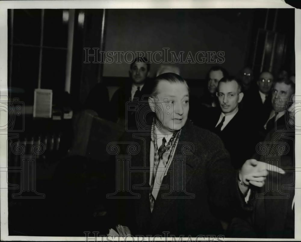 1938 Press Photo Governor Martin L. Davey Municipal Court Cleveland, Ohio - Historic Images