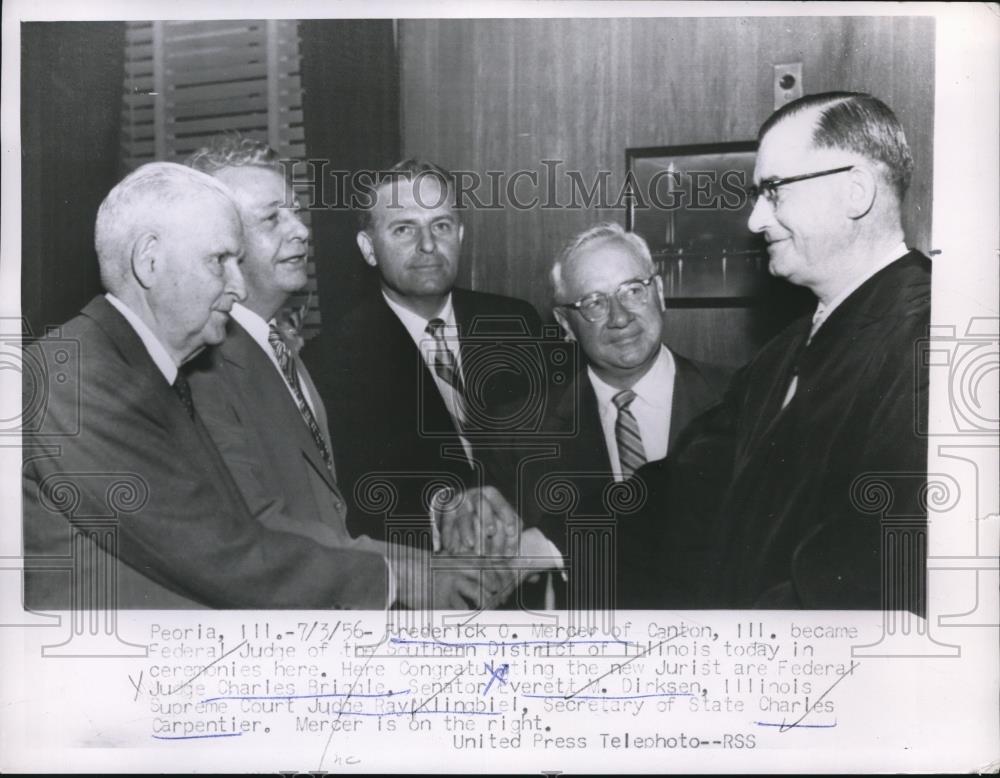 1956 Press Photo Frederick Mercer, Federal Judge of Southern District - Historic Images