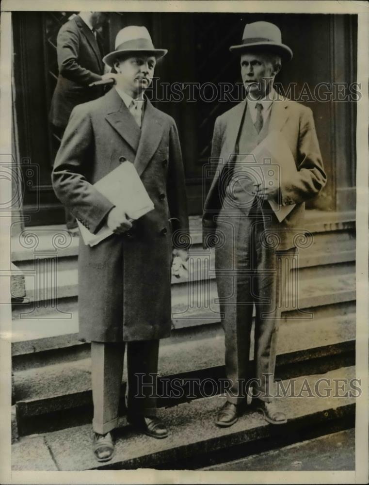 1927 Press Photo Charles Marburg &amp; WH Buckley American Delegates World of Nation - Historic Images