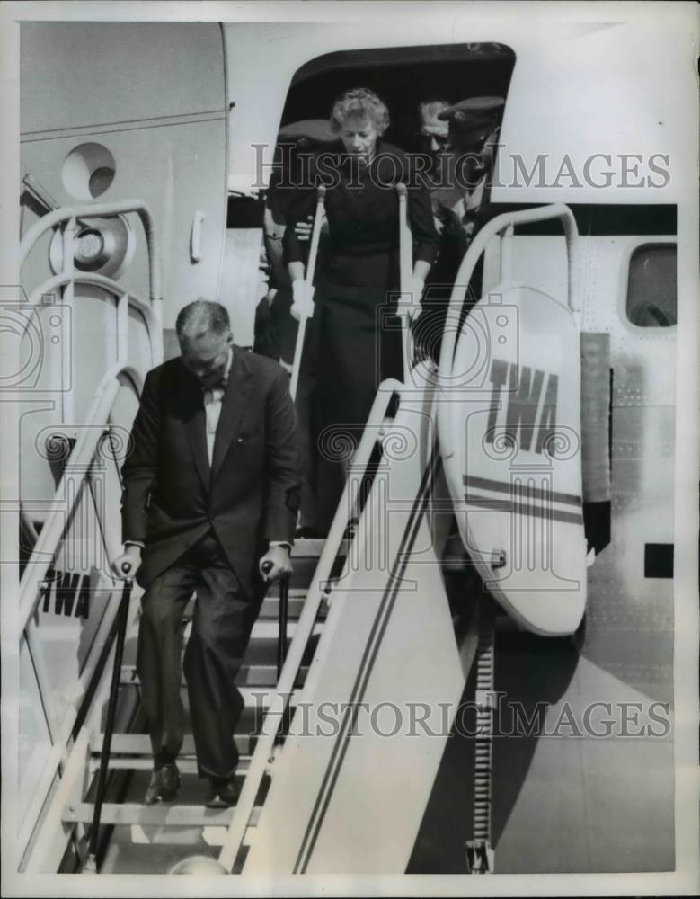 1959 Press Photo Genevea Us Secy of State Christian Herter and his wife - Historic Images